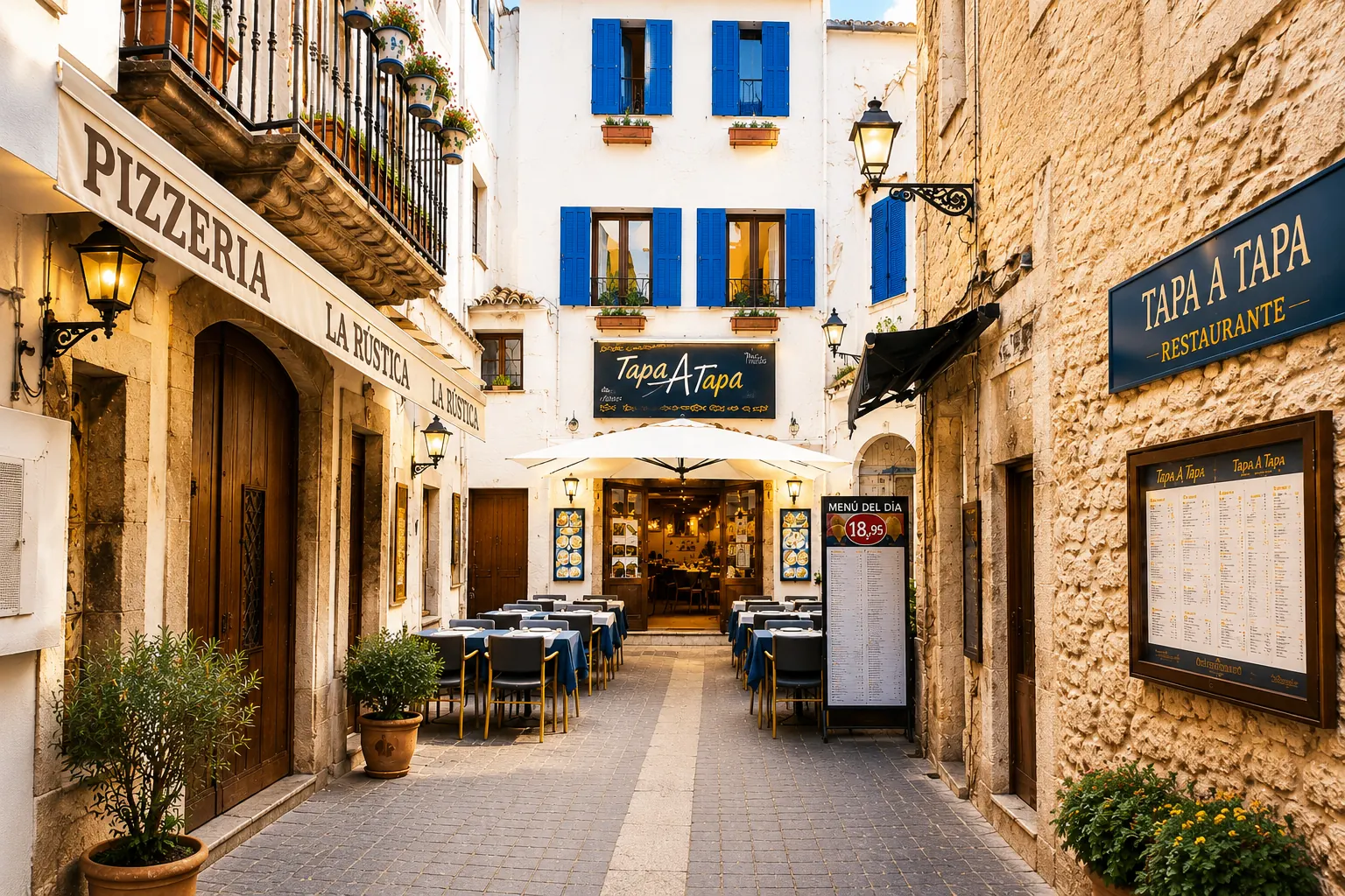 Entrada del restaurant Tapa a Tapa al centre històric de Tossa de Mar